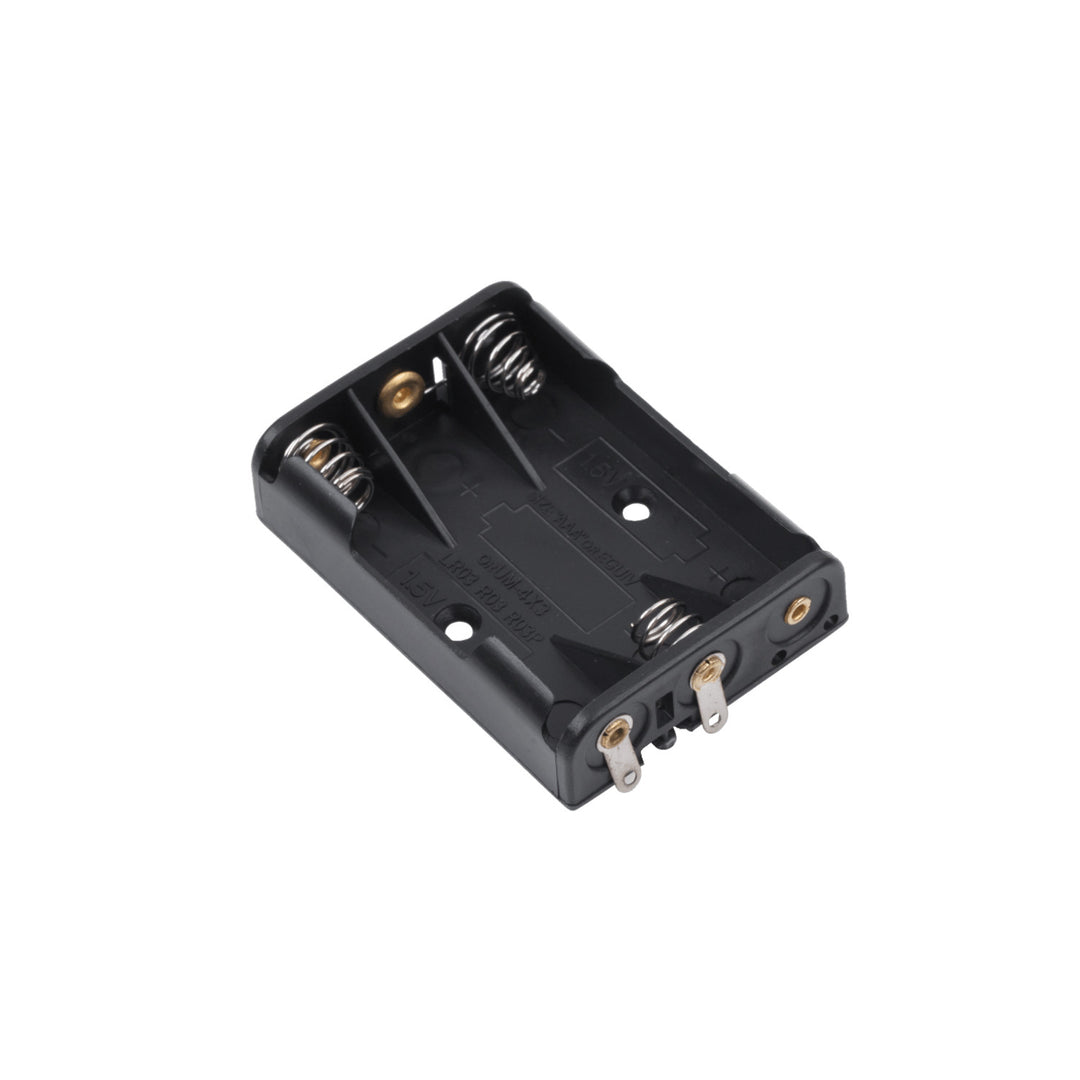 Boîte à piles plate panier 3xR3 AAA noir GNI0056