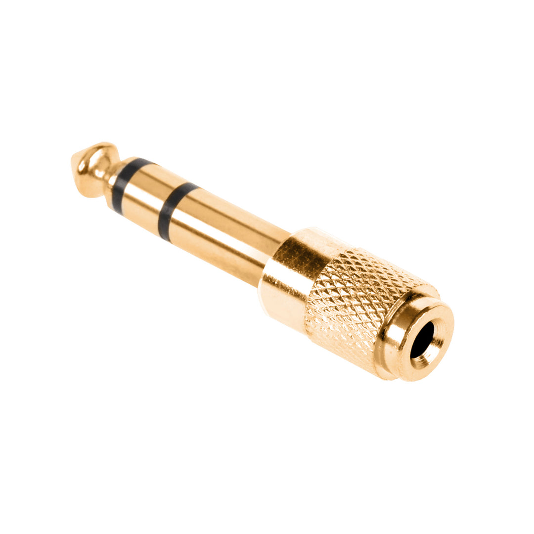 Réduction prise jack 6,3 mm - prise jack 3,5 mm or stéréo