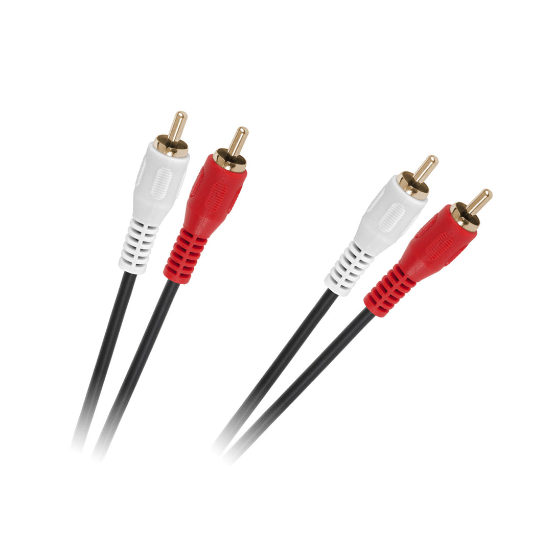 Câble audio 2x2 cinch RCA 1.5m 4mm KPO2613-1.5