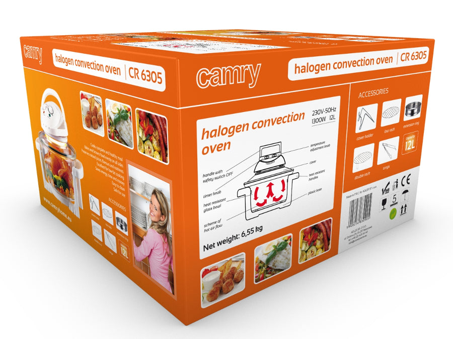 Brasseur combiné halogène Camry CR6305 avec cuve 12 l 1400W