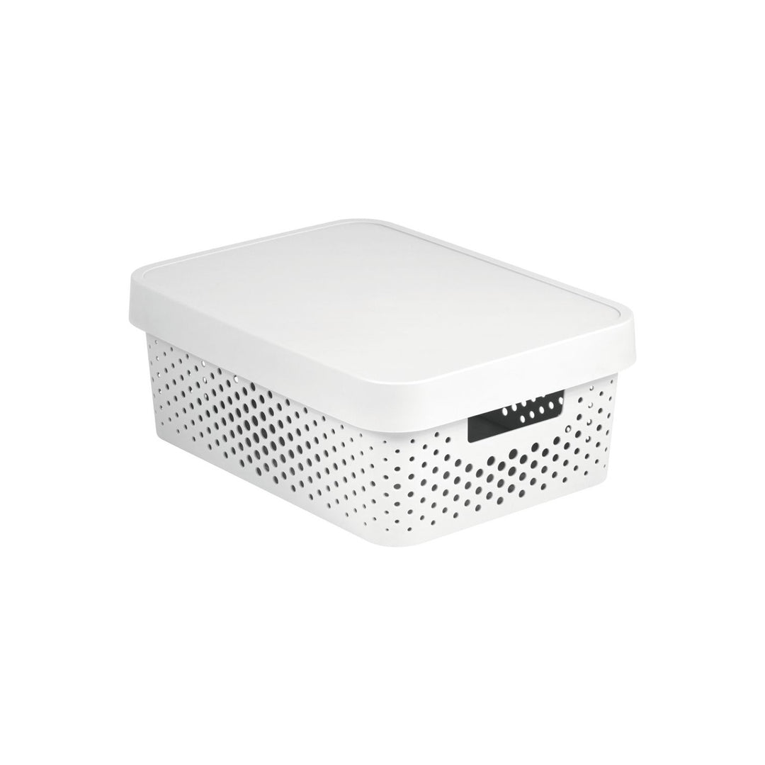 Conteneur ajouré avec couvercle Infinity 11L, blanc