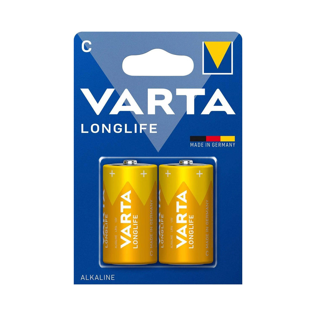 2x Varta R-14 LR14 C 1.5V piles alcalines blister