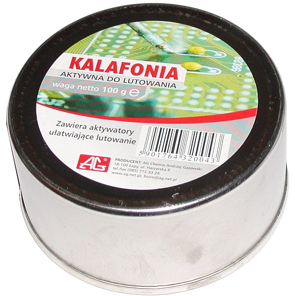 Colophane à souder 100 g AG - Colophane active avec adjonction d'activateurs pour faciliter le brasage