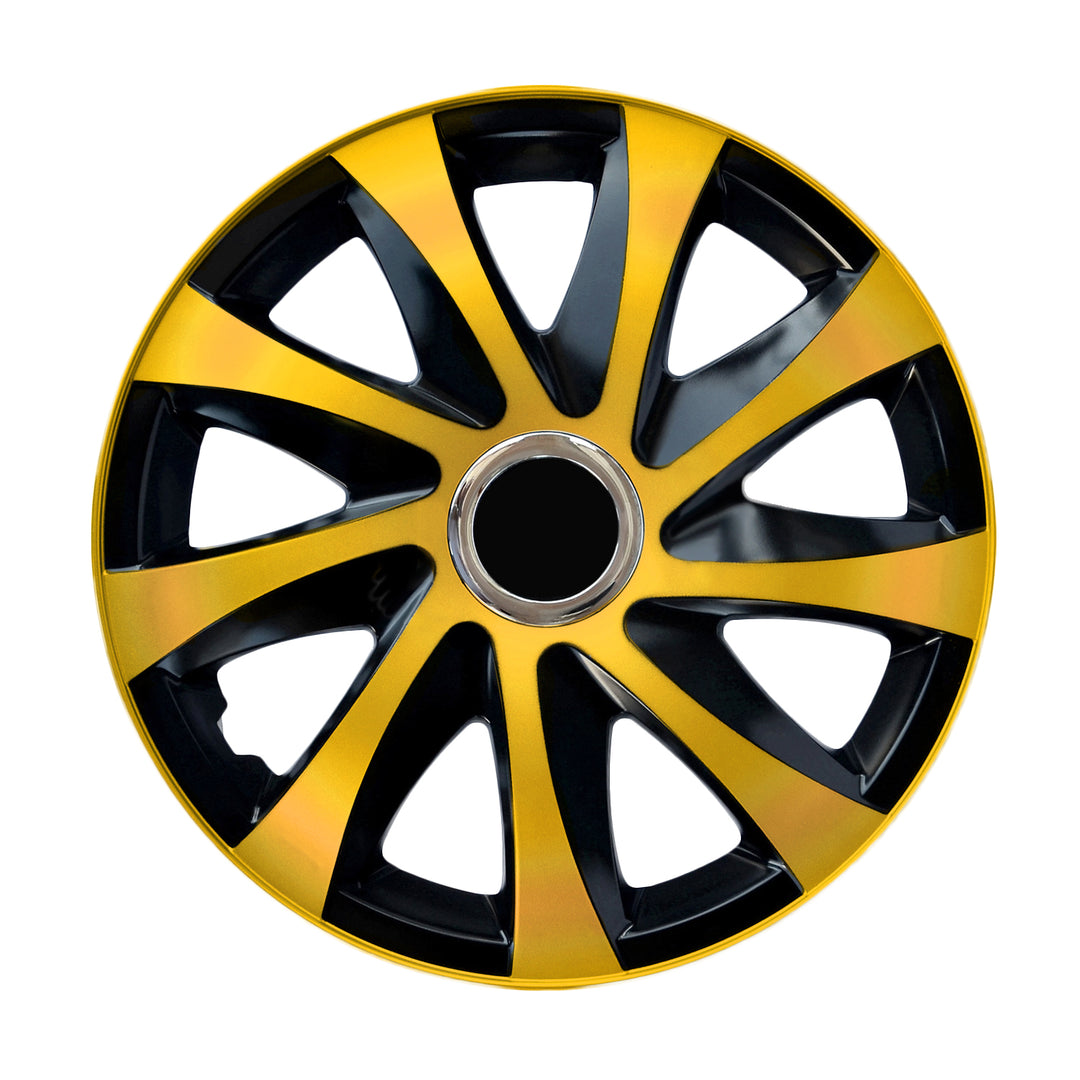 Enjoliveurs universels 16" DRIFT Extra or/noir 4 pièces
