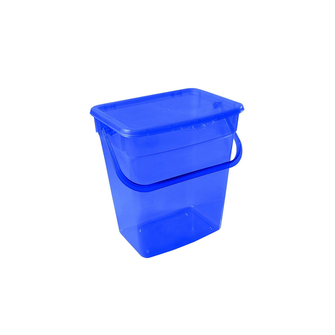 Récipient à poudre Plast Team 6L bleu transparent