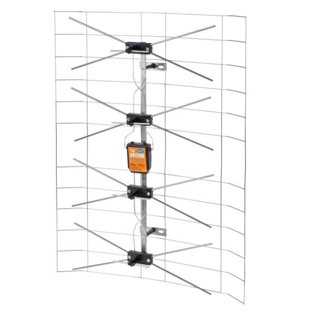 Antenne TV maillée à large bande sans amplificateur ni symétriseur