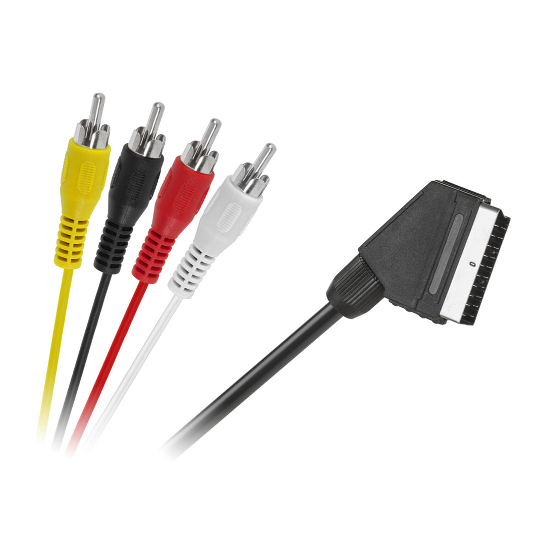 RTV cable euro scart - 4x RCA cinch 1,5m KPO2710-1,5