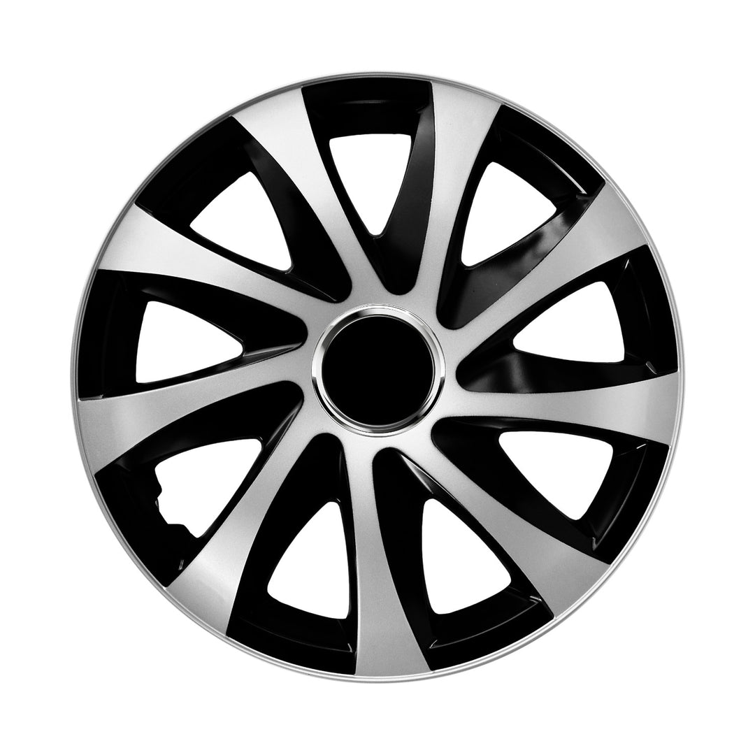 13" NRM EXTRA DRIFT SILVER BLACK enjoliveurs argent et noir - 4 pièces