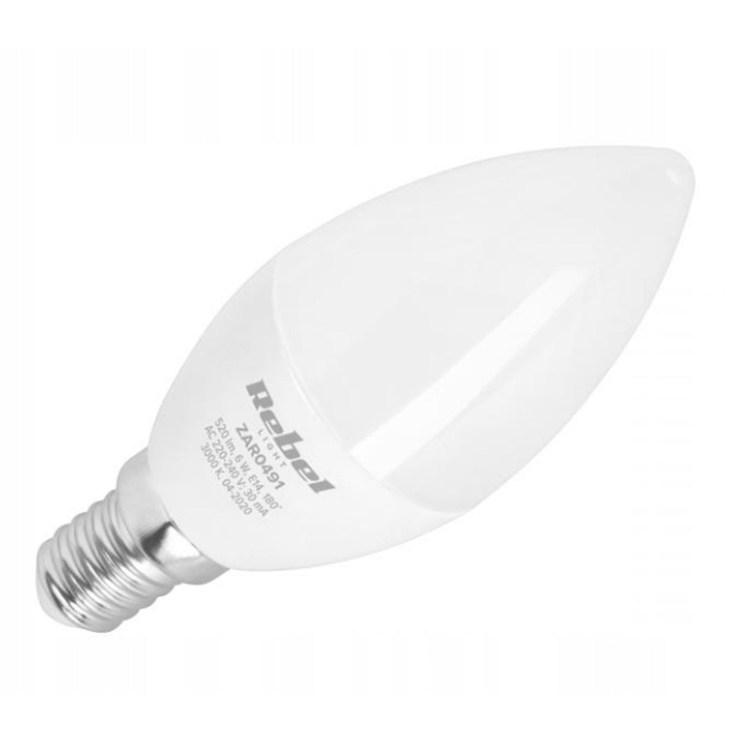 Ampoule LED Rebel, E14, 6W, 3000K, 520lm, blanc chaud, 230V