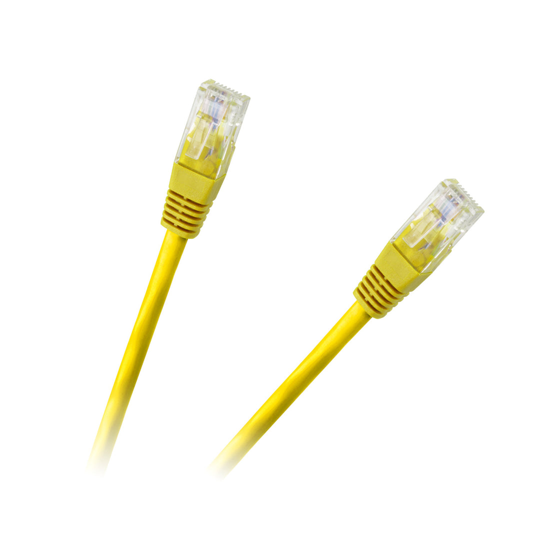 Câble de raccordement UTP 8c 1.5m CCA jaune pour réseau KPO2779E-1.5