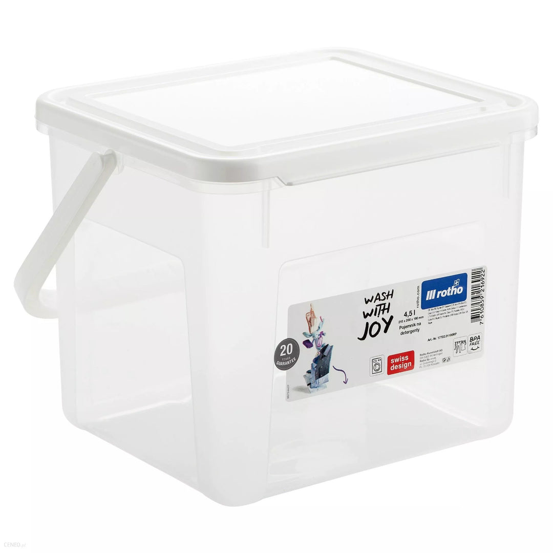 Pot à poudre, comprimés 3 kg 4,5 L Rotho transparent