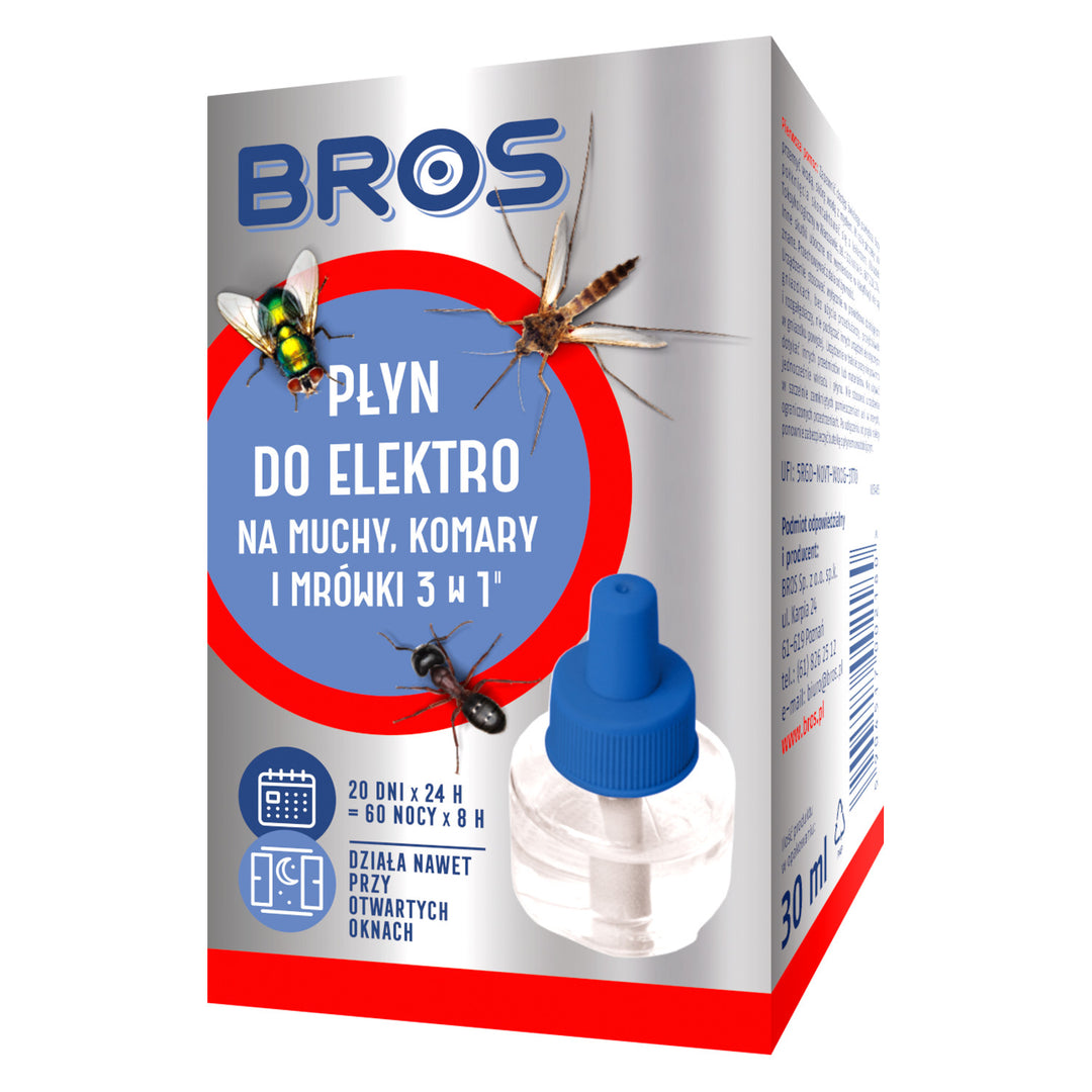 Recharge liquide pour Diffuseur Électrique Bros Elektro 3en1 contre mouches moustiques fourmis