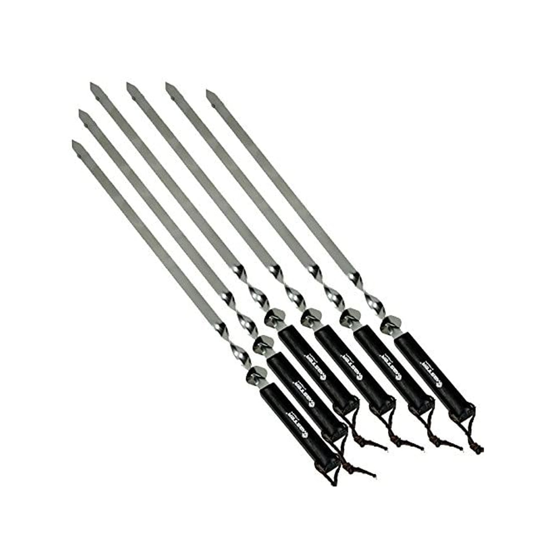 Brochettes de grillades x6 Acier inoxydable Master Grill MG133