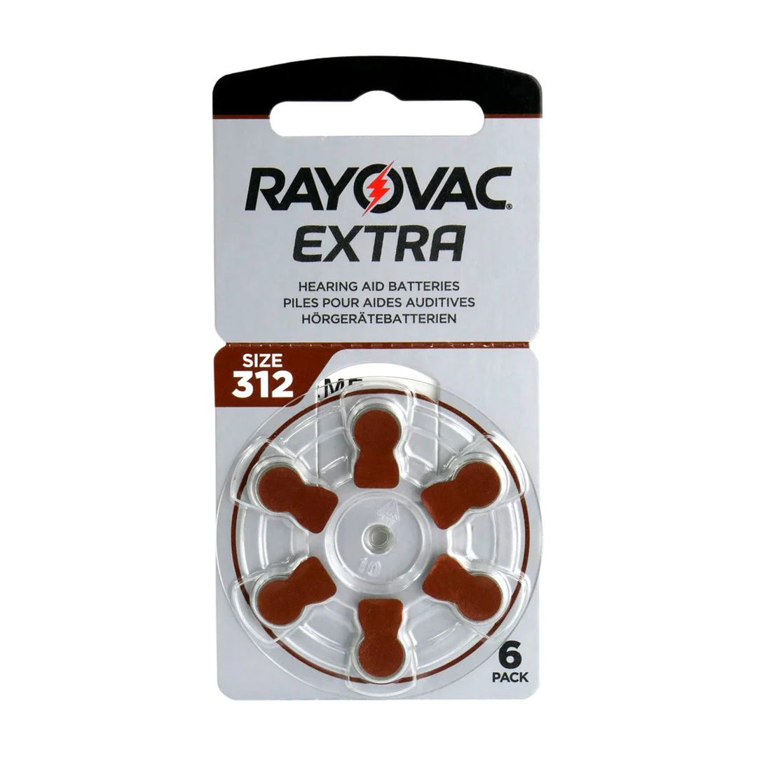 6 x PR312 312 PR41 piles pour appareil auditif Rayovac Extra Advanced