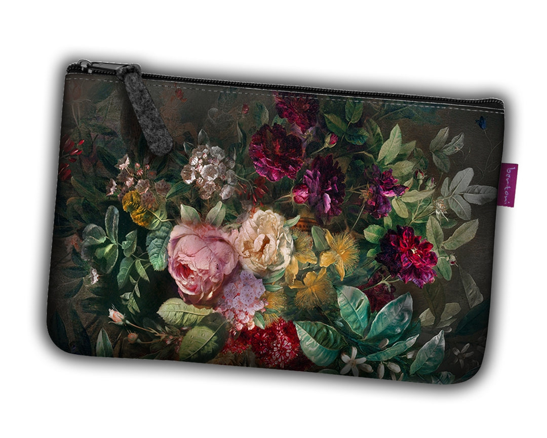 Trousse de toilette Bertoni avec fermeture éclair Organiseur en feutre, motif bouquet de fleurs