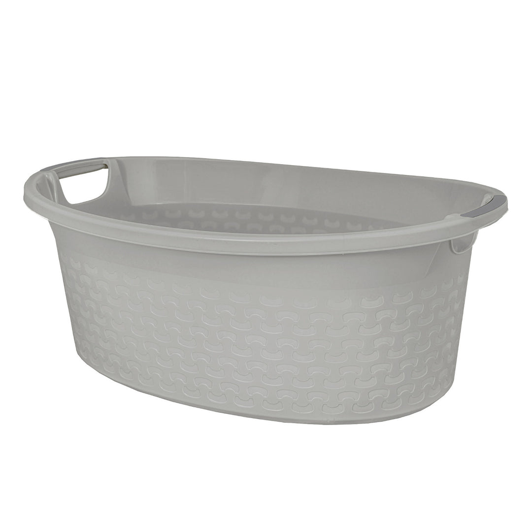 BranQ Cotton bol à linge ovale 60l gris clair