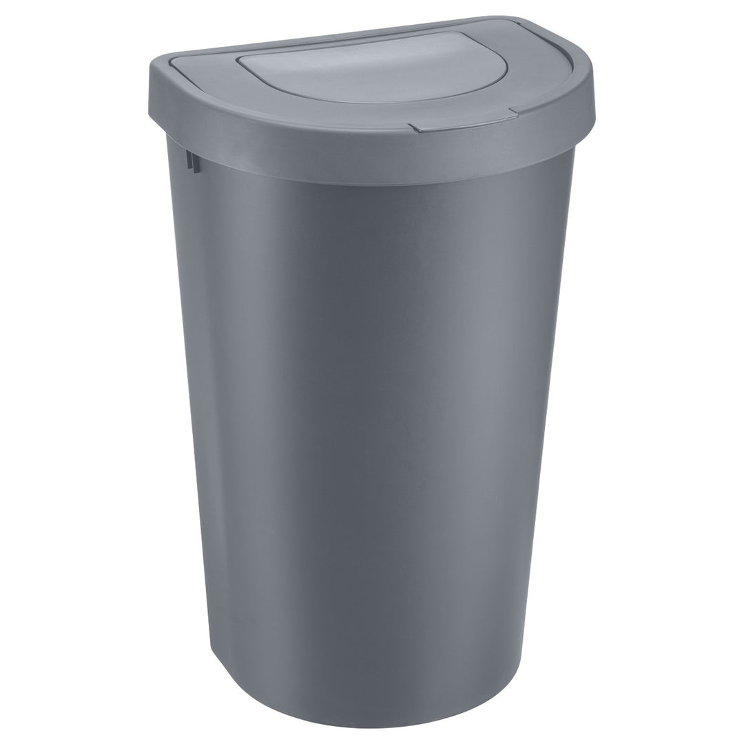 Plast Team afvalbak, scharnierend deksel, grijs, 45 l, Seattle Swing