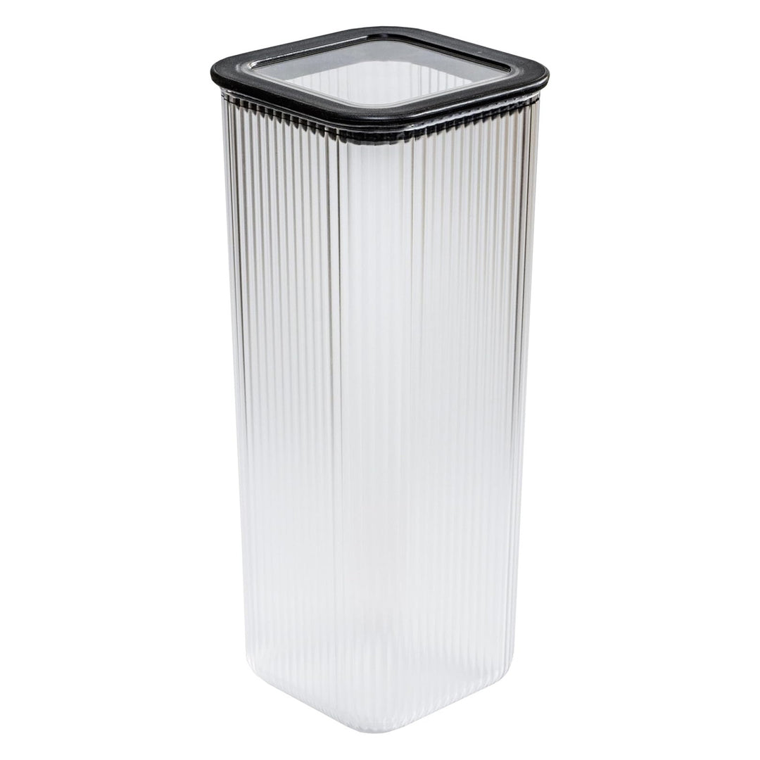 Branq keukencontainer, voor voedsel, 2,38 l, transparant met zwarte afdichting, Neroli