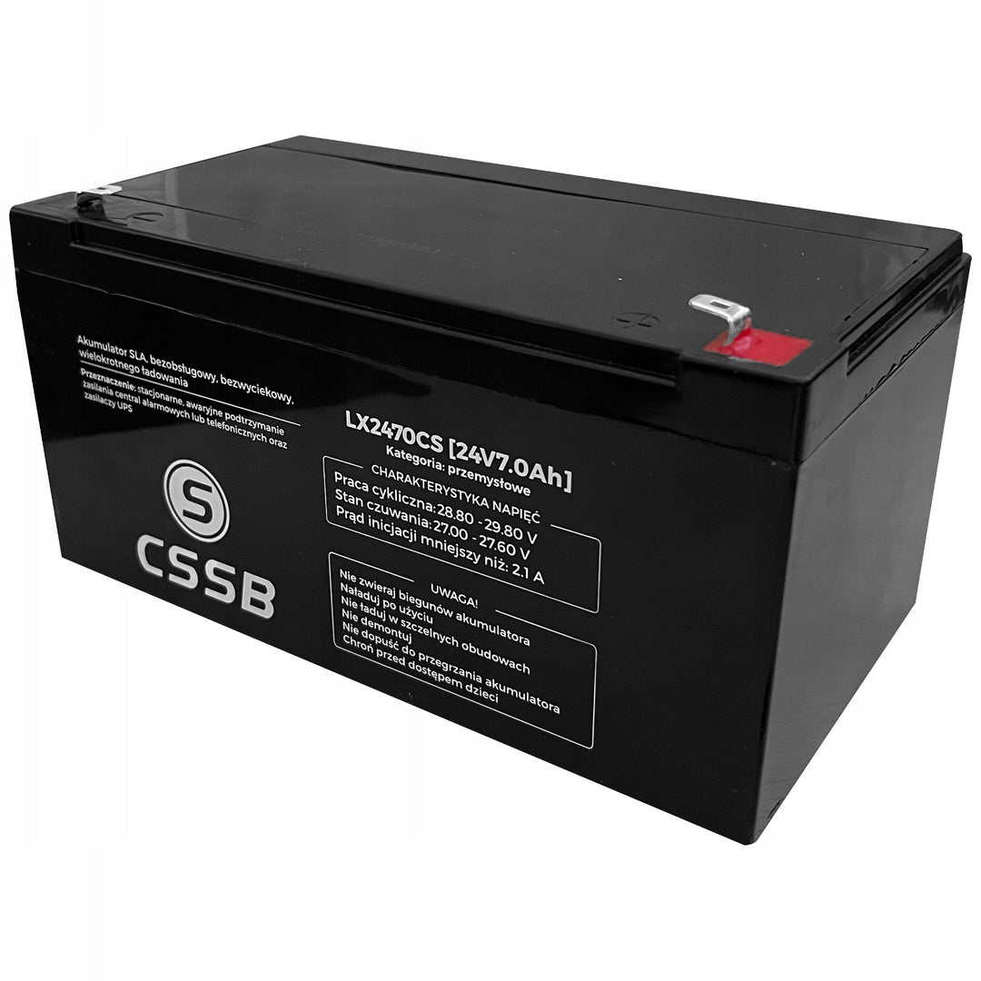 Batterie sans entretien Lamex, AGM SLA, 24V, 7Ah, LX2470