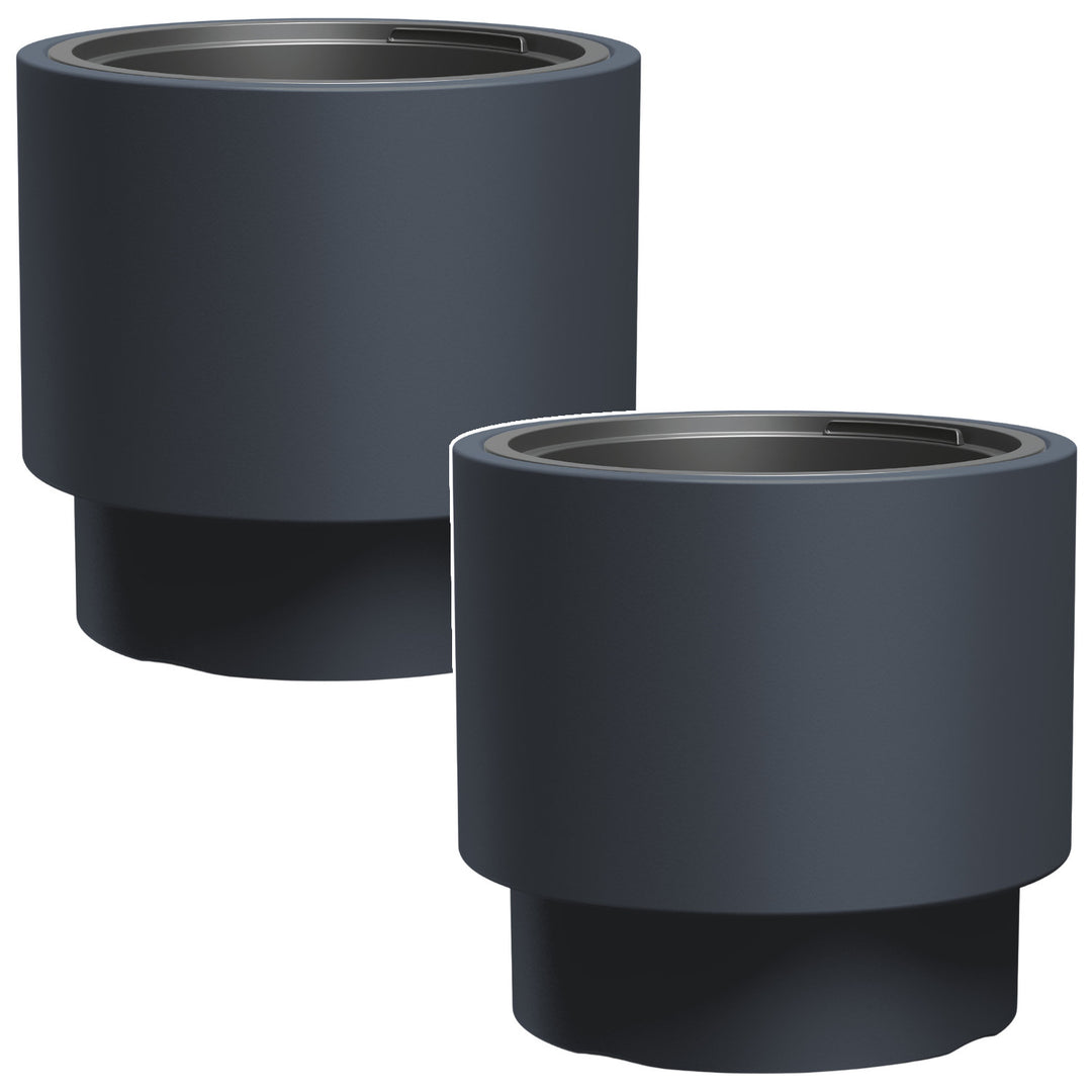 HEOS pot de fleurs résistant au gel, anthracite, capacité 40L, avec insert 20L, DBHEN400-S433, 2 pièces