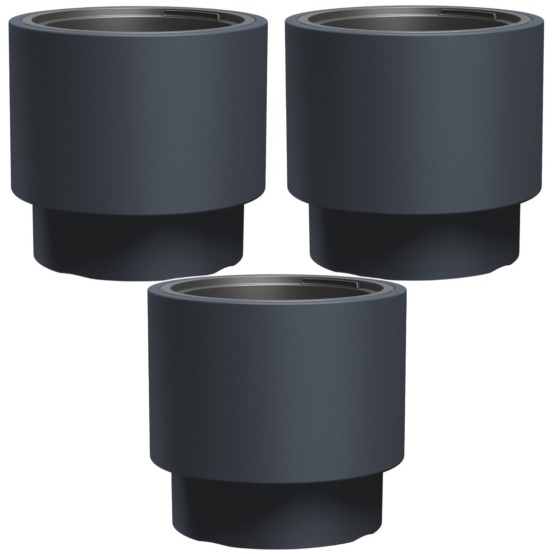HEOS pot de fleurs résistant au gel, anthracite, capacité 40L, avec insert 20L, DBHEN400-S433, 3 pièces