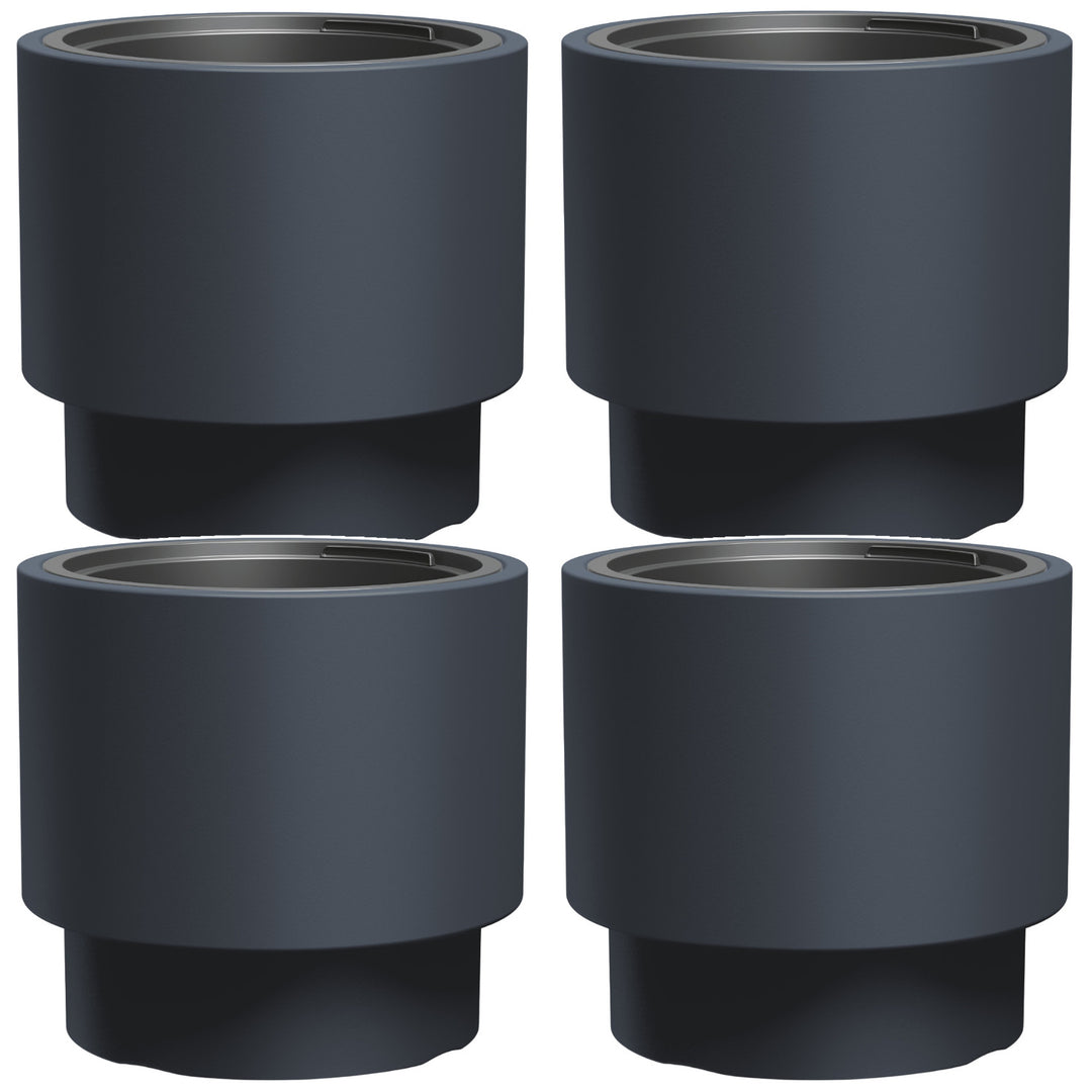 HEOS pot de fleurs résistant au gel, anthracite, capacité 40L, avec insert 20L, DBHEN400-S433, 4 pièces
