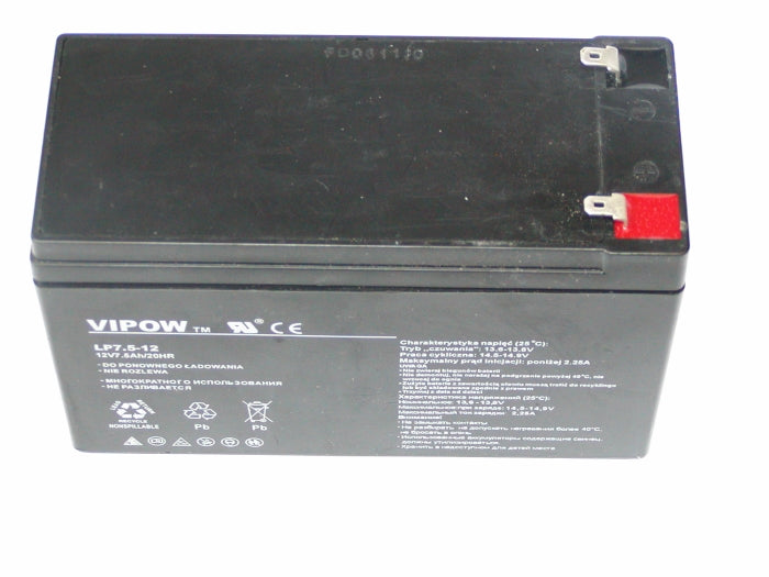 Batterie gel rechargeable 12V 7.5Ah sans entretien VIPOW