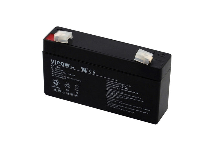 Batterie gel 6 V 1,3Ah Vipow sans entretien pour UPS