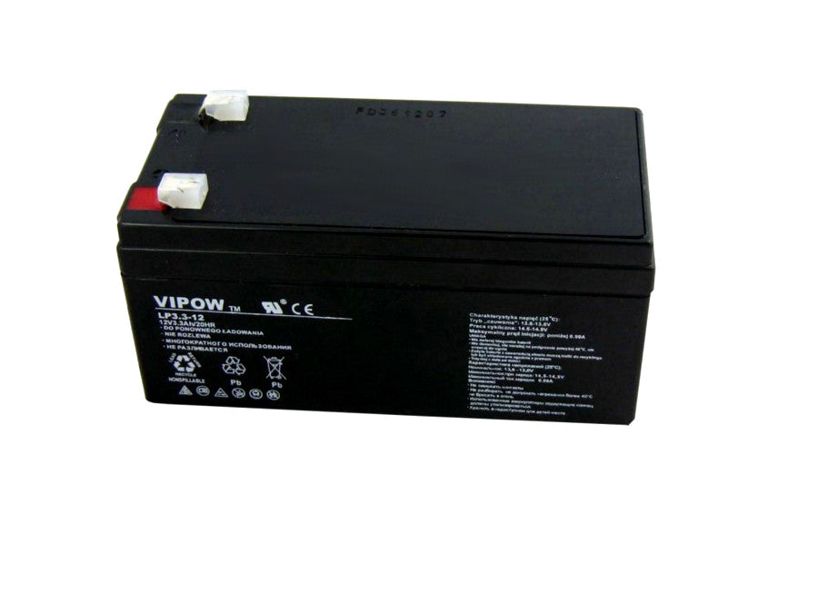 Vipow onderhoudsvrije oplaadbare 12V 3,3 Ah gelaccu