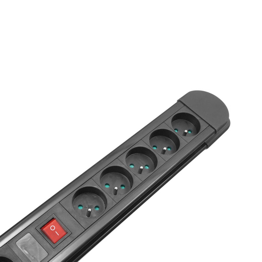 Multiprise Maclean, rallonge 10 prises, 2 interrupteurs, protection et signalisation de surcharge, 3680 W, MCE10