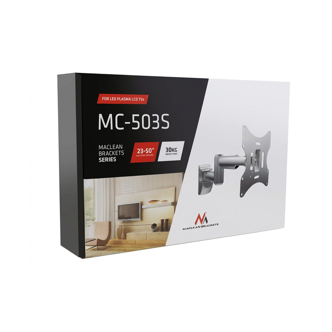 TV of monitor standaard 23-50" 30kg universeel zilver max vesa 200x200 Maclean MC-503