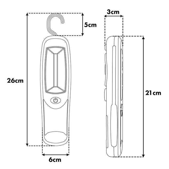24 LED magnetische werkzaklamp met haak Maclean MCE 03