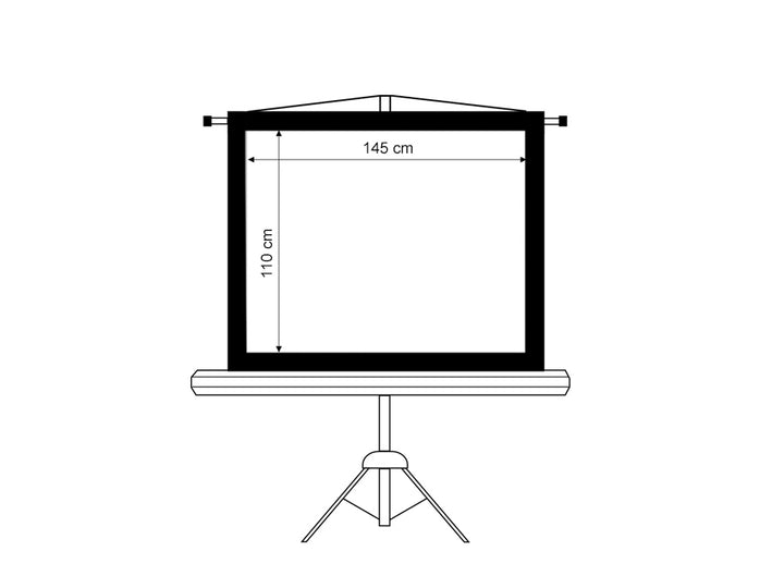 Vrijstaand projectiescherm 72" 4:3 145x110 Maclean MC-536