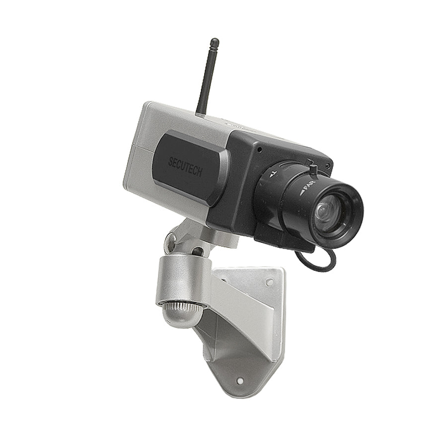 Caméra de surveillance factice avec détecteur de mouvement LED clignotante DC1400