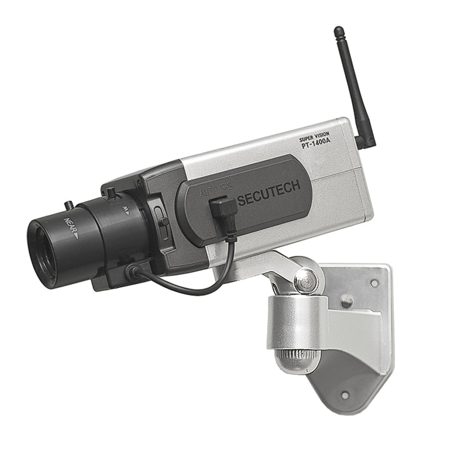 Caméra de surveillance factice avec détecteur de mouvement LED clignotante DC1400