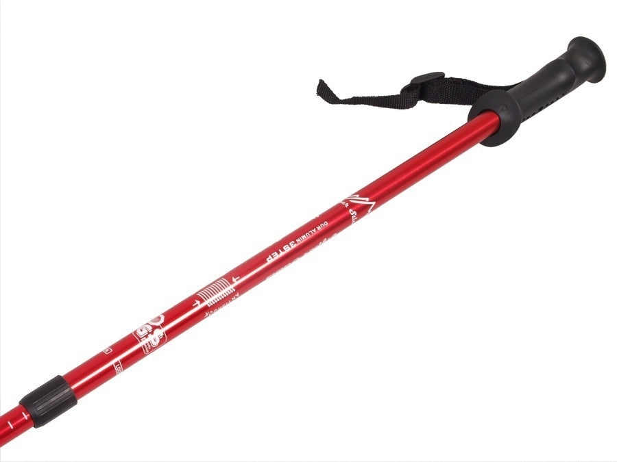 Aluminium nordic walking-stokken anti-shocksysteem 65-135cm EUROBATT rode kleur