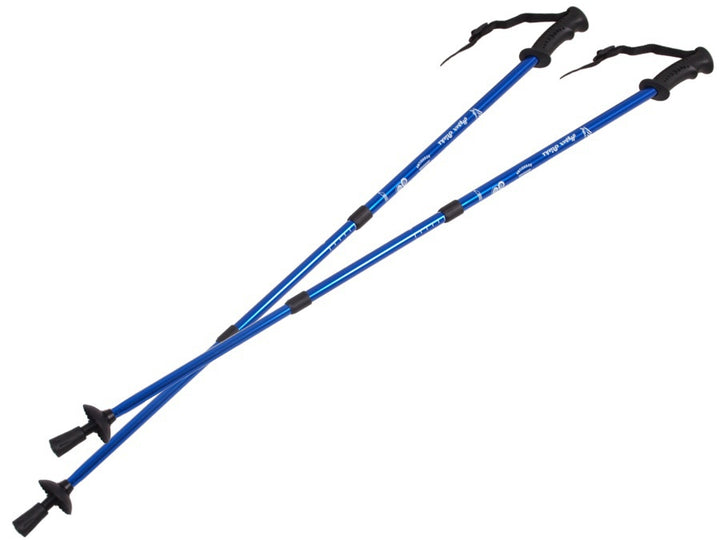 Nordic walking-stokken in aluminium anti-shock systeem 65-135cm EUROBATT kleur blauw