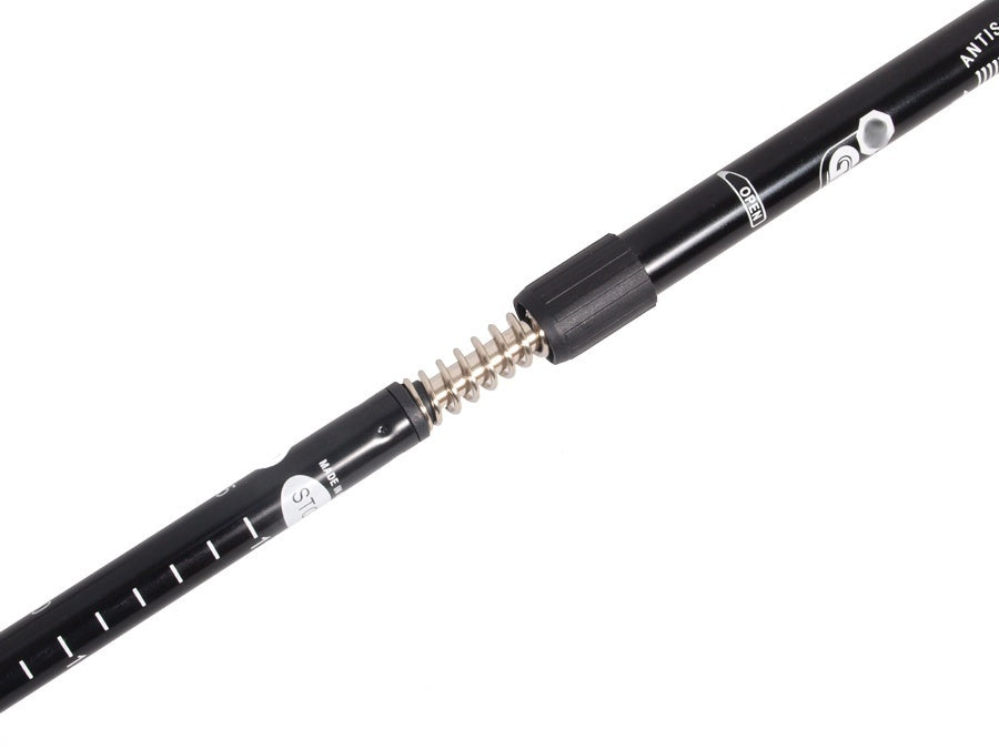 Aluminium nordic walking-stokken anti-shocksysteem 65-135cm EUROBATT zwarte kleur