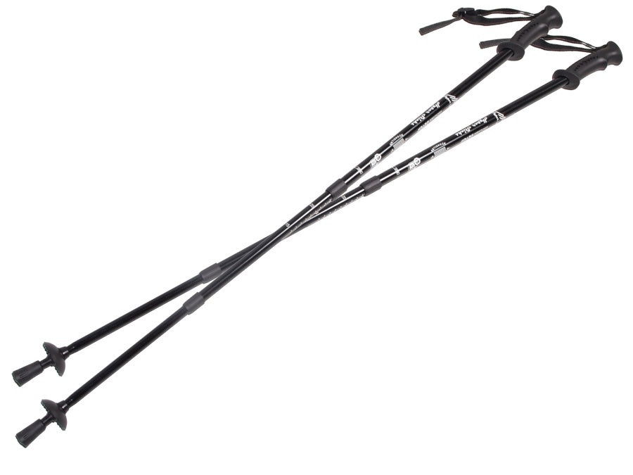 Aluminium nordic walking-stokken anti-shocksysteem 65-135cm EUROBATT zwarte kleur