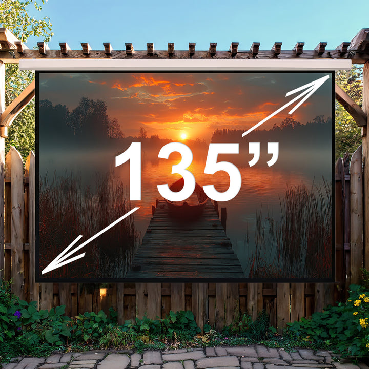 Op afstand bedienbaar elektrisch projectiescherm 135" 16:9 300x168 Maclean MC-561