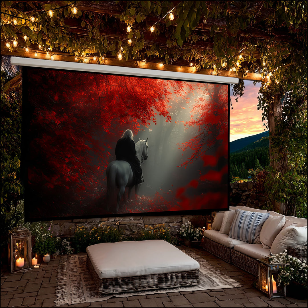 Op afstand bedienbaar elektrisch projectiescherm 135" 16:9 300x168 Maclean MC-561