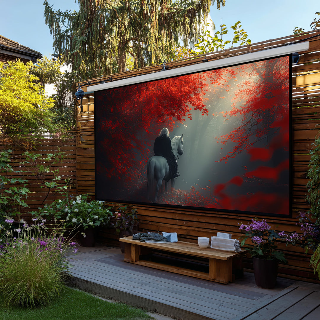 Op afstand bedienbaar elektrisch projectiescherm 135" 16:9 300x168 Maclean MC-561