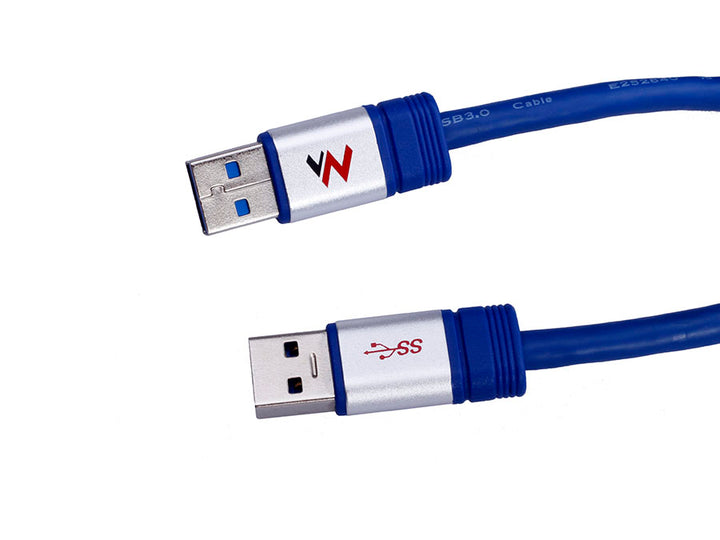 USB 3.0 AM-AM kabel 1,8m blauw afgeschermd Maclean MCTV-606