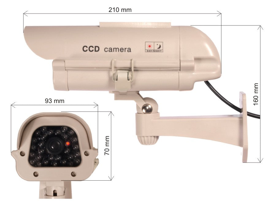 Dummycamera's SOL1500 zonne-knipperdiode Beige