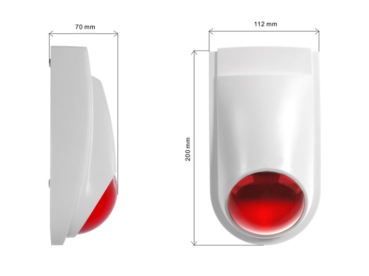 Dummycamera Valse LED Knipperende sirene Alarm AL2030