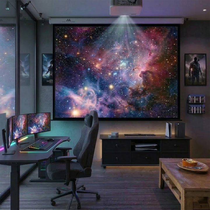 Op afstand bedienbaar elektrisch projectiescherm 100" 4:3 200x150 Maclean MC-592