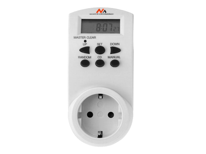 Wekelijkse elektrische timer om uw apparaten te bedienen 220-240V, 16A 160 programma's Maclean MCE08