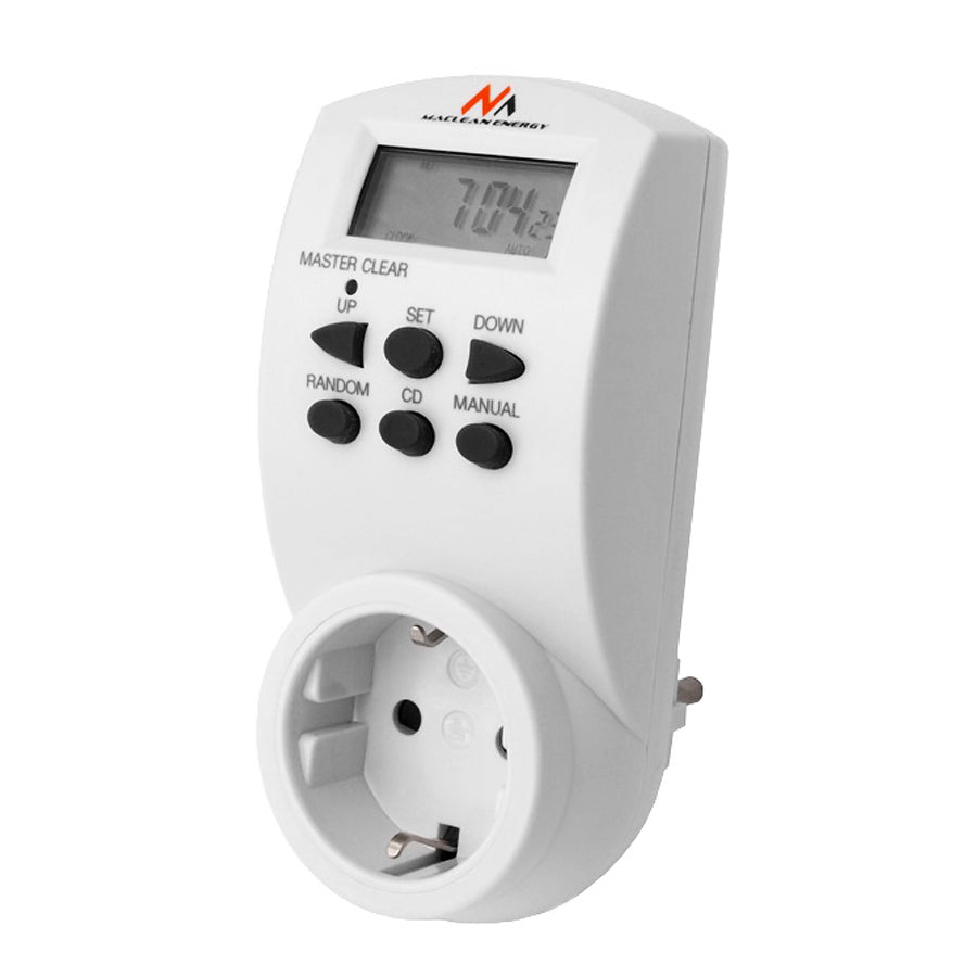 Wekelijkse elektrische timer om uw apparaten te bedienen 220-240V, 16A 160 programma's Maclean MCE08