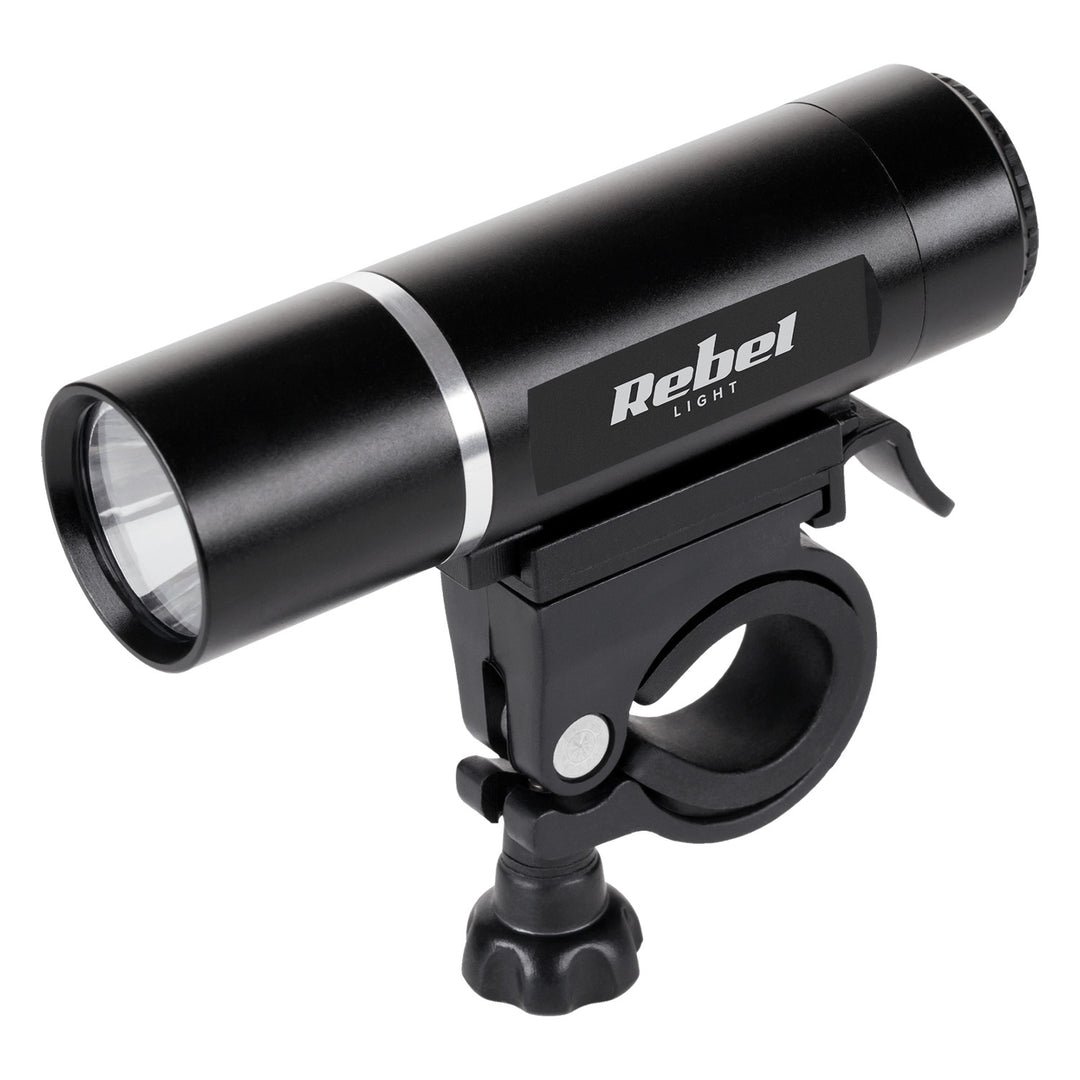Kit lumière vélo URZ0015 avant 1x LED 3W + arrière 3x LED batterie Rebel