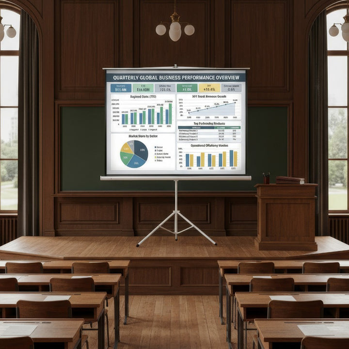 Projectiescherm op standaard 120" 4:3 240x180 Maclean MC-608